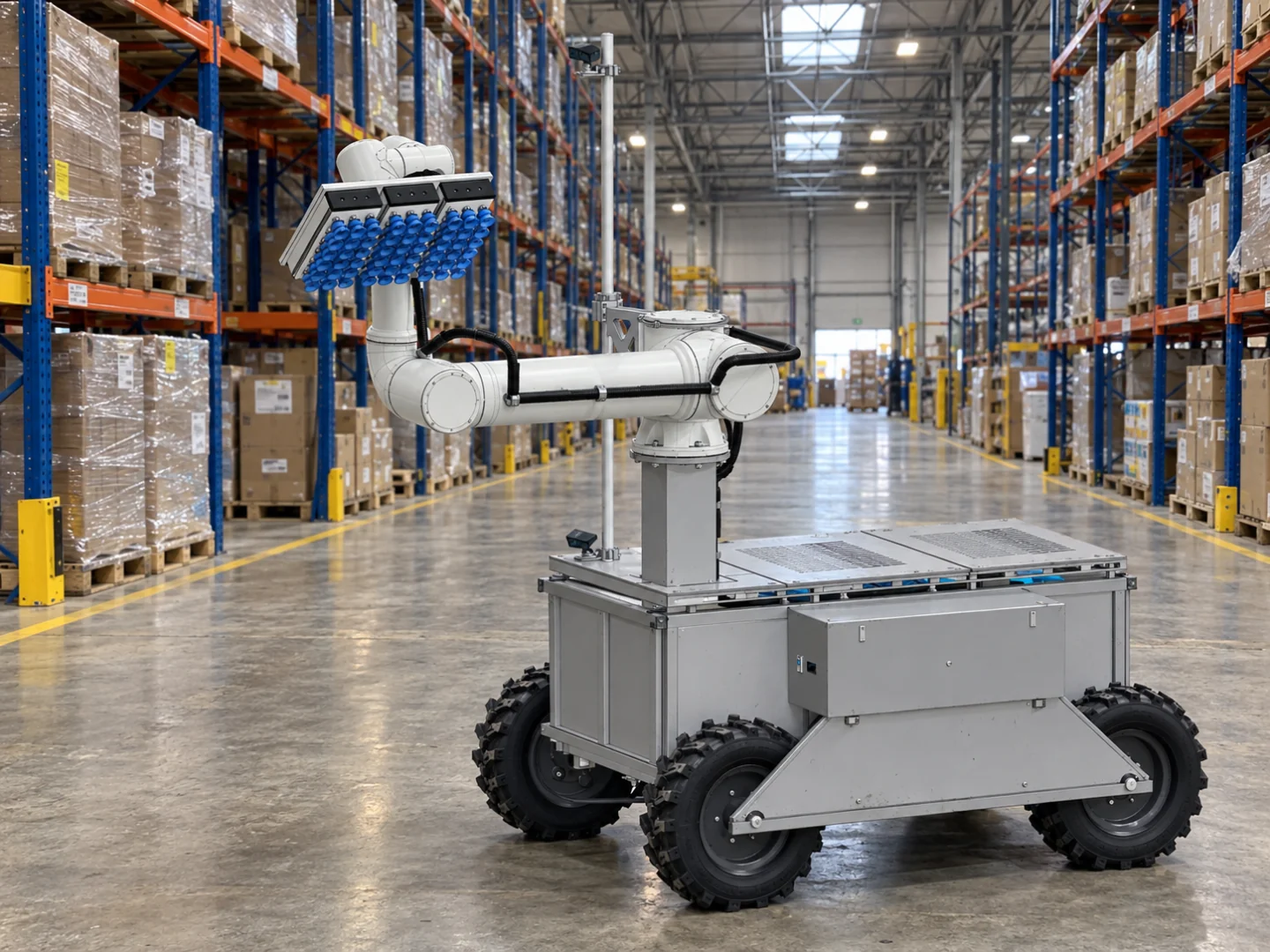 KRONA U1 with a vacuum gripper, cameras, and a mobile wheeled base